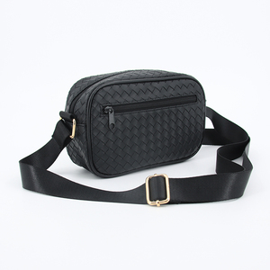 Sac banane unisexe en cuir PU personnalisé, imperméable, pour sport et gym, avec fermeture éclair, sac de randonnée bandoulière, doublure en polyester - Product Image 4