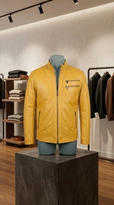 Veste décontractée à capuche de style cuir vintage pour homme, vêtement de mode pour l'extérieur - Product Image 5