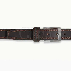 Ceinture en cuir de vachette décontractée pour homme de qualité supérieure avec boucle en acier, durable et écologique, personnalisable pour un usage quotidien - Product Image 4