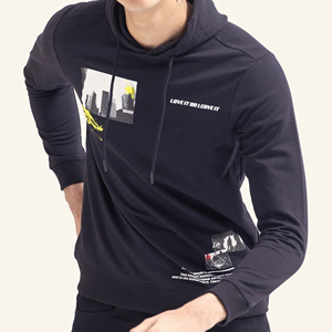 Sweat à capuche oversize en molleton français avec logo personnalisé ODM pour homme, en coton épais mélangé, épaules tombantes, style streetwear hiver, doublé - Product Image 4