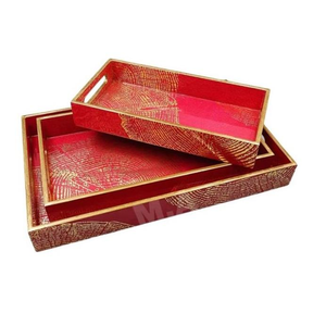 Juego de Tres Bandejas de Madera MDF de Alta Calidad con Recubrimiento de Esmalte para Uso Multipropósito, Diseño Impreso Personalizado - Product Image 3