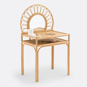 Children rattan vanity best price makeup vanities for sale kid <b>dressing</b> <b>table</b> <b>make</b> <b>up</b> <b>tables</b> - Product Image 1