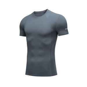 T-shirt de sport slim fit pour homme, col rond, en polyester, avec impression de logo personnalisé. - Product Image 6