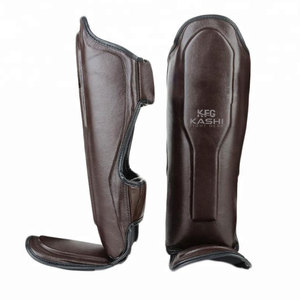 Protège-tibias confortables en cuir PU pour l'entraînement de boxe, légers, antidérapants, flexibles, résistants aux chocs, avec sangles réglables - Product Image 1