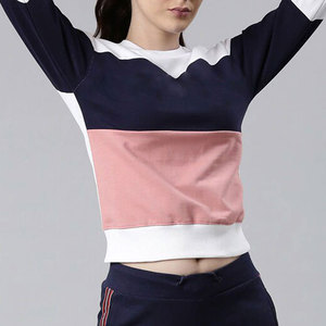 ราคาขายส่ง เสื้อสเวตเชิ้ตผู้หญิงฤดูหนาว ผ้าฝ้าย 100% สกรีนโลโก้ด้านหน้า สไตล์ล่าสุด ลำลอง ระบายอากาศได้ดี - Product Image 5