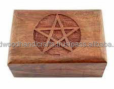 กล่องไม้แกะสลักตกแต่งบ้านสำนักงานล็อคไม้ที่เก็บบานพับกล่องไม้แกะสลัก - Product Image 1