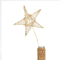 Guirlandes et couronnes de porte en rotin naturel, modernes, écologiques, pour mariage festif, étoile scintillante, 25 cm, haute qualité, faites à la main, décoration de boutique