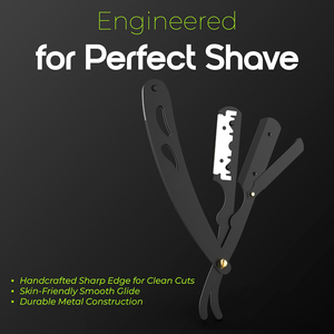 Ergonomic Folding Shaving Razors Premium Grooming Equipment for <b>Beard</b> Outlining Hair Cutting and Detail Finishing - Product Image 2