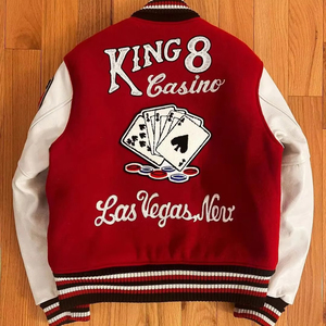 Veste de baseball premium pour homme, style streetwear, en polyester, à manches longues, prix usine, pas cher. - Product Image 1