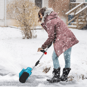 พลั่วตักหิมะไฟฟ้าไร้สาย 800W น้ำหนักเบา (7.17 ปอนด์) ดีไซน์พับได้พร้อมตัวล็อคเพื่อความปลอดภัยสำหรับระเบียงทางเดินบันได - Product Image 4