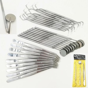 BAFA SURGICAL INSTRUMENTS Kit de espejos dentales de 9 piezas con agarre ergonómico, 6 posiciones de mandíbula, herramienta de selección para dentistas, raspador de dientes, juego de 3 piezas - Product Image 1