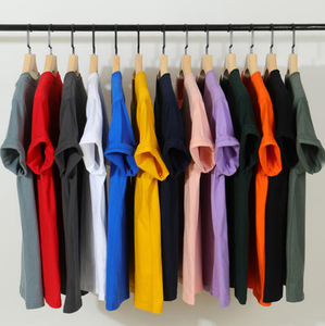 T-shirts personnalisables surdimensionnés 100 % coton 300g, tricot lourd, coupe ample, style streetwear décontracté, impression numérique, pour hommes, avec logo vierge sur le devant - Product Image 2