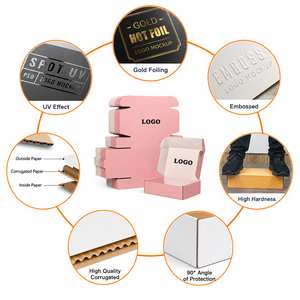 Cajas de Cartón Rígido Corrugado Negro Ecológicas Personalizadas para Envío de Ropa y Zapatos con Impresión de Logotipo en Lámina Dorada - Product Image 5