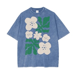 เสื้อยืดโอเวอร์ไซส์ทรงดรอปไหล่สไตล์ไฮสตรีทสีสันตัดกันสำหรับผู้หญิง พร้อมปักโลโก้ตามสั่งแบบครอปท็อป รุ่นใหม่ล่าสุด - Product Image 5