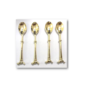 Juego de 4 Cucharas Largas Doradas Decorativas con Mango en Forma de Corazón, Aptas para Lavavajillas, para Vajilla y Decoración del Hogar - Product Image 2
