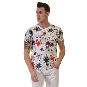 Derniers modèles de t-shirts Aloha à imprimé plage d'été hawaïen pour hommes - Product Image 1