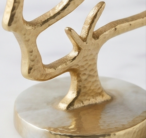 Sculpture d'arbre abstraite moderne en laiton, centre de table artistique en métal doré pour la décoration du salon - Product Image 5