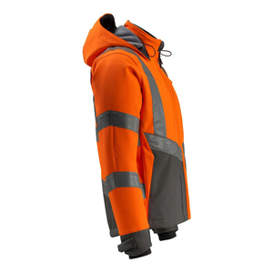 Men Warm Thick <b>High</b> <b>Visibility</b> Workwear Safety Waterproof Windproof <b>Softshell</b> Reflective Zipper <b>Jackets</b> BY BS - Product Image 5