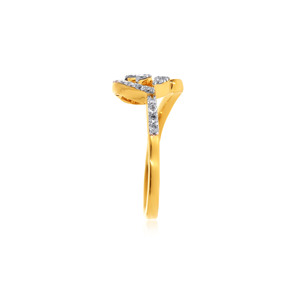 Luxury 18K Gold Statement <b>Ring</b> Sparkling Pave Diamonds in a Unique Leaf Motif Open Band Design <b>Women</b>’s <b>Fashion</b> Jewelry - Product Image 4