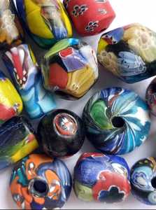 Wholesale African Trade Millefiori Java Glass Beads Vintage King <b>Chrome</b> Beads Bulk <b>Box</b> for Jewelry Making - Product Image 2