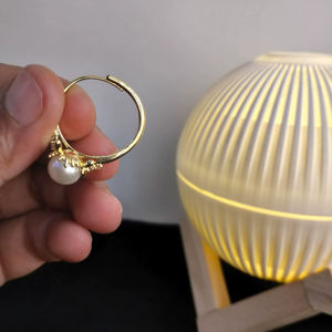 Anillo de Perlas de Agua Dulce, Anillo de Joyería de Perlas Chapado en Oro, Anillo de Perlas de Moda, Fabricante Mayorista - Product Image 5