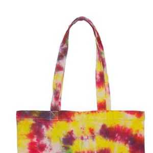 Factory Made Low Price Custom Logo Letter Pattern Tie Dye Canvas Cotton Reusable Daily Use for Grocery Tote Shopping <b>Bags</b> - Product Image 4