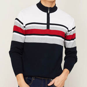 Sweat-shirts classiques pour hommes à demi-zip, tendance et de qualité supérieure, en mélange de coton, à manches longues, résistants - Product Image 4