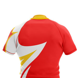 Maillot de rugby personnalisé imprimé par sublimation, court, respirant, unisexe, service OEM, 100% polyester, toutes tailles disponibles - Product Image 5
