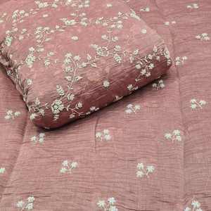 Tela de Dobby con Cuentas y Bordado, 100% Seda, para Vestidos de Novia, Ropa de Encaje para Niñas, Fabricantes de Suministros Personalizados - Product Image 6