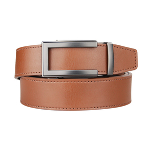 Cinturón de Cuero para Hombre, Cinturones de Cuero Genuino de Alta Calidad, Hebilla Automática, Ajustable, Sin Agujeros, Cinturón para Jeans, Personalizado - Product Image 1