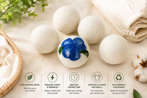 Wholesale Handmade 100% New Zealand <b>Wool</b> Dryer Balls Eco Friendly Reusable OEM ODM Private Label Kriti <b>Craft</b> HFDB-99 6 Count - Product Image 5