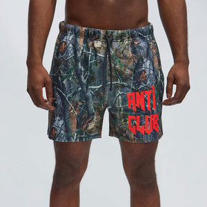 Shorts en jean décontractés pour homme, coupe droite, style streetwear d'été, personnalisés, baggy, effet usé, délavé foncé, 100% coton, taille élastique - Product Image 3