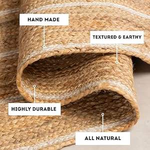 Tapis en jute fait main moderne, revêtement de sol en fibres naturelles, fabricant et fournisseur de marques privées, design contemporain - Product Image 5