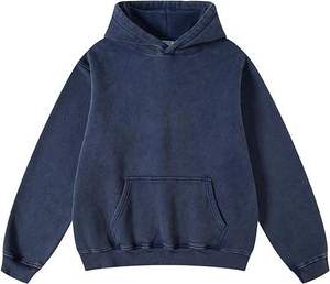 Sudadera con Capucha para Hombre, Estilo Vintage, Lavado Ácido, Diseño Desgastado, Estilo Urbano, Corte Holgado Informal - Product Image 1