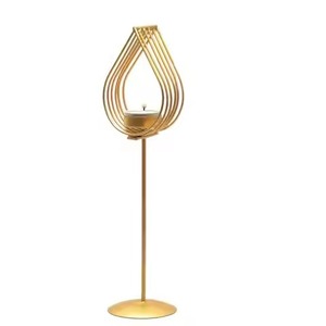 Decorative Metal Christmas Centerpiece with <b>Tealight</b> <b>Holder</b> for Holiday Tables - Product Image 1