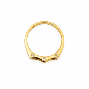 Solid 18K <b>Gold</b> Mens Diamond Band <b>Ring</b> Multi Row Micro Pave Center Strip Geometric High Polish Classic Wedding Party Daily Wear - Product Image 4