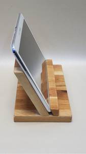 Soporte de Madera para Teléfono, Rectangular, Moderno, Hecho a Mano, Soporte de Escritorio Independiente, Ecológico, para Decoración del Hogar y Oficina - Product Image 4