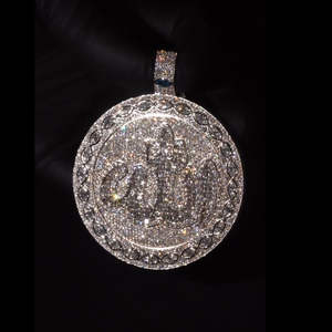 สร้อยคอเงินแท้ 925 คุณภาพสูง ประดับเพชรโมอิสซาไนต์ทรงกลมเจียระไนแบบบริลเลียนท์ สไตล์ฮิปฮอป สำหรับแร็ปเปอร์  รับสั่งทำ พร้อมใบรับรอง GRA ราคาโรงงาน - Product Image 2