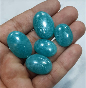 AAA +++ Rare Tibettan Turquoise Pierres Précieuses Perles Petit Trou Perles Gemmes Lisse Lâche Cabochon Perles Pour Bracelet Bijoux - Product Image 5