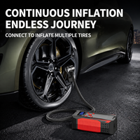 Démarreur multifonction avec compresseur d'air, booster de batterie de voiture portable et gonfleur de pneus, alimentation de secours 12V
