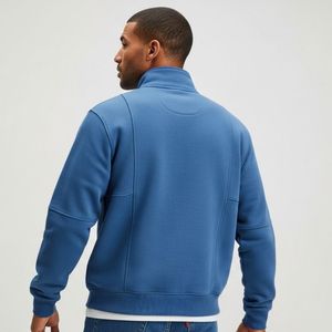 เสื้อสเวตเชิ้ตผู้ชายคุณภาพพรีเมียมสำหรับฤดูหนาว แบบซิปครึ่งตัว ผลิตจากผ้าฝ้ายฟลีซ 100% พิมพ์ลายดิจิทัล เนื้อผ้านุ่ม ทนทาน สไตล์ลำลอง - Product Image 2