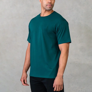 T-shirts pour hommes de haute qualité en gros, personnalisables avec logo imprimé, unisexe, tricotés, vierges, grandes tailles, coupe classique, col rond, manches courtes, séchage rapide - Product Image 5