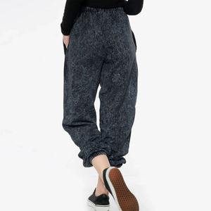 Pantalon de jogging délavé écologique pour femme, coupe droite, en molleton de coton teint, doux et décontracté, style streetwear - Product Image 2