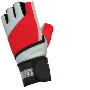 Gants de fitness sans doigts en maille rouge et noire pour la gym, le yoga, le pilates, l'entraînement, pour hommes et femmes, utilisation en extérieur et à domicile - Product Image 3