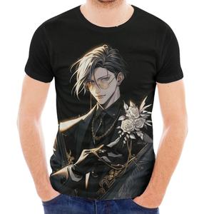 T-shirt unisexe à imprimé graphique Anime 2026 Noir Blanc Coupe Classique Personnage Haute Définition Streetwear Urbain Haut de Gamme HD - Product Image 3