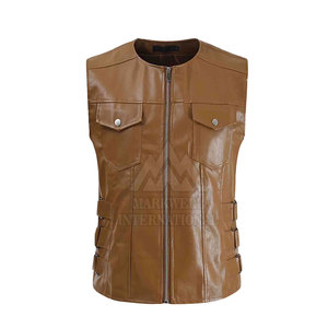 Nuevo Chaleco de Cuero Genuino para Hombre, Chaleco de Cuero Hecho a Medida de Buena Calidad para Hombre - Product Image 1