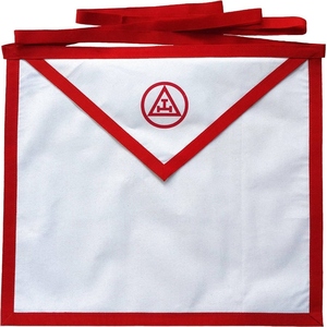 Member Royal Arch Chapter <b>Apron</b> - <b>White</b> Duck Cotton insignia ceremonial <b>apron</b> premium regalia <b>apron</b> gold hand embroidery - Product Image 6