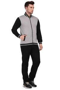 Men Sport Tracksuit Set Black White Colorblock Stand Collar Zip <b>Jacket</b> <b>Straight</b> Leg Pants 2 Piece Wholesale Custom - Product Image 6