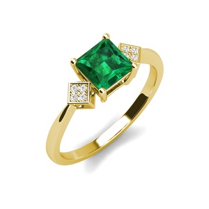 Joyas de plata <span class=keywords><strong>2022</strong></span> para mujer, anillos de compromiso de Esmeralda verde de 925 quilates con corte de cojín, joyería <span class=keywords><strong>Destiny</strong></span>, 1,25 - Product Image 3