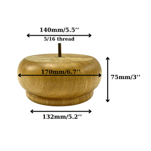 Wide Round Solid Wood Furniture Leg Modern Minimalist Style for Sofa Cabinet <b>Coffee</b> <b>Table</b> Support - Product Image 5